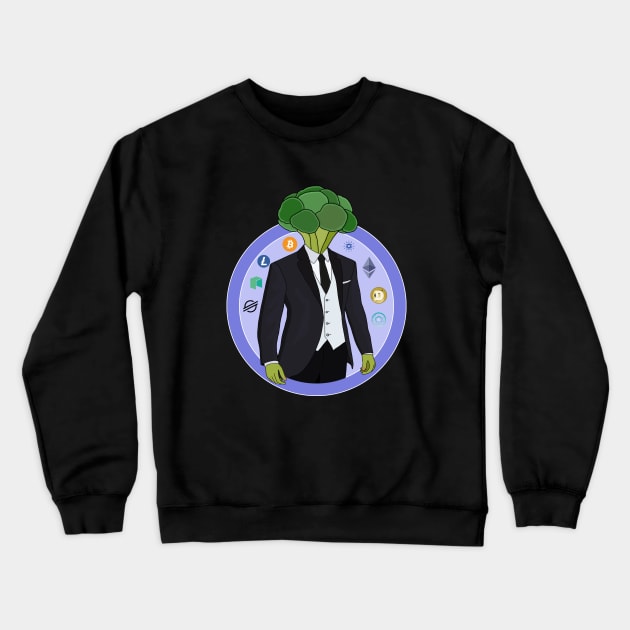 Broccoli Crypto Crewneck Sweatshirt by DiegoCarvalho